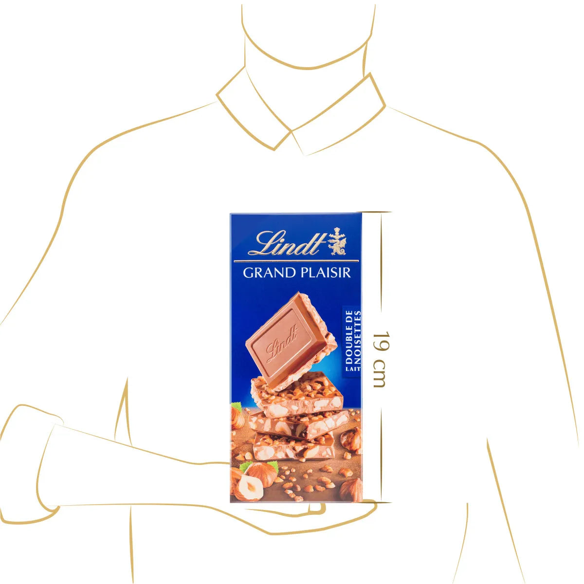 Lindt GRAND PLEASURE Double Hazelnut Milk Chocolate 150g