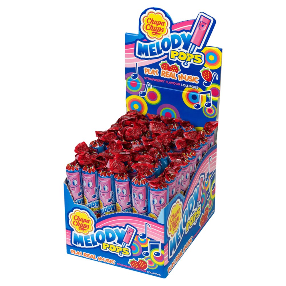 Chupa Chups Melody Pops Strawberry Flavour 15g Packet of 40