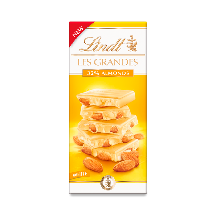 Lindt Les Grandes White Almond Bar 150g