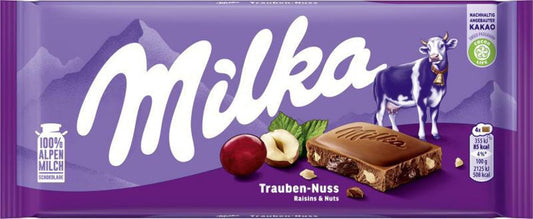Milka Chocolate Confection with Raisins and Hazelnuts 100g