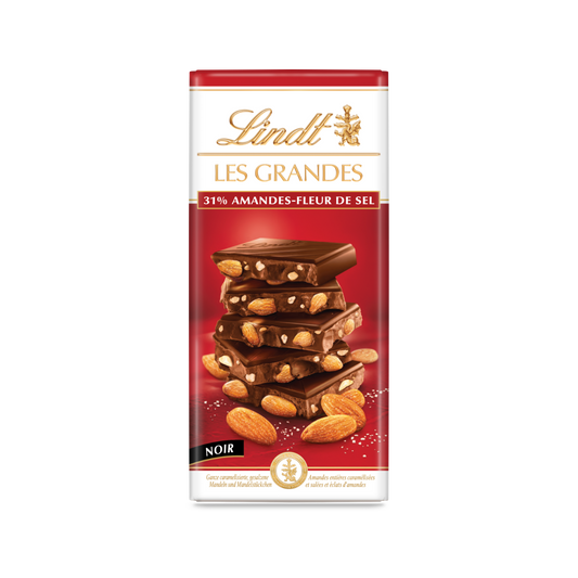 Lindt LES GRANDES Dark 31% Almonds 150g
